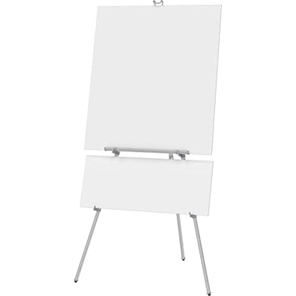 Quartet Easel, Aluminum, Heavy-Duty, Telescoping, 66" Max. Height, Supports 45 Lbs, Silver (55EX)