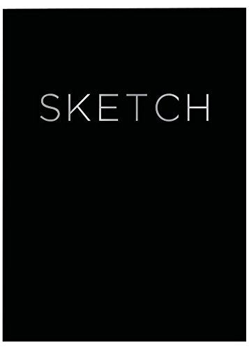 Piccadilly Black Open Bound Sketchbook | Flat-lay Drawing Notebook | Acid & Wood-Free Paper | Medium, 240 pages