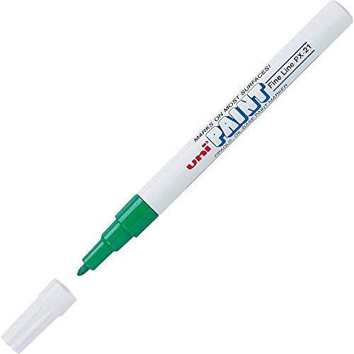 Uni-Paint 63704 PX-21 Oil-Based Paint Marker, Fine Point, Green, 12-Count