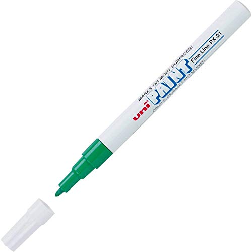 Uni-Paint 63704 PX-21 Oil-Based Paint Marker, Fine Point, Green, 12-Count