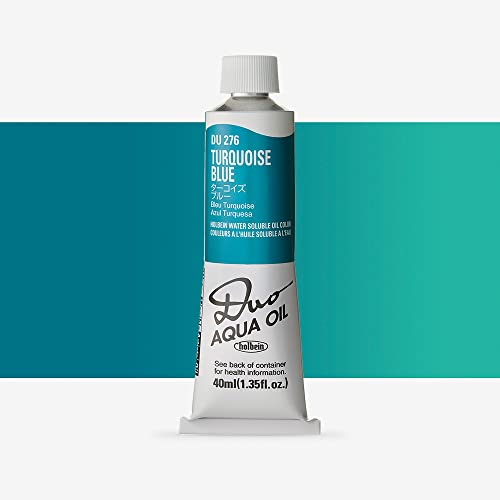 Holbein Water-Soluble Oil Color Turquoise Blue 40 ml tube