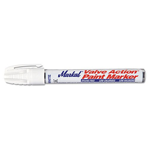 Markall 96820-50°F to 150°F Valve Action Fine Point Tip Paint Marker, White