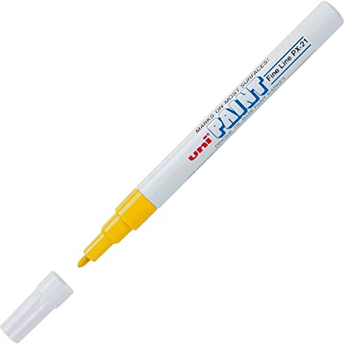 Uni-Paint 63705 PX-21 Oil-Based Paint Marker, Fine Point, Yellow 12-Count