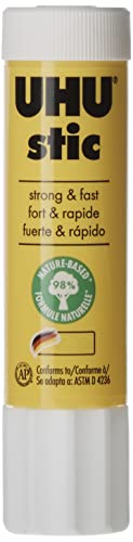 UHU Stic Permanent Glue Stick, 0.74 Oz, Dries Clear