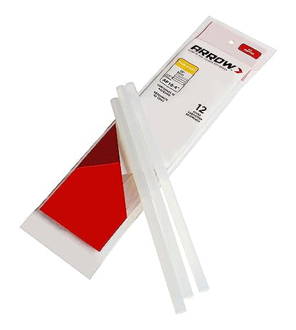 Arrow AP10-4 All Purpose Full Size Glue Sticks for Hot Glue Guns, Use for High Temp and Low Temp Crafting, Hobbies, and General Repair Projects, 10-Inch by 1/2-Inch, Clear, 12-Pack