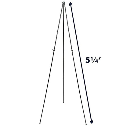 Quartet Instant Easel 63” Stand, Supports 5 lbs., Tripod Base, Powder Coated Steel Material, Collapsible, Black (29E)