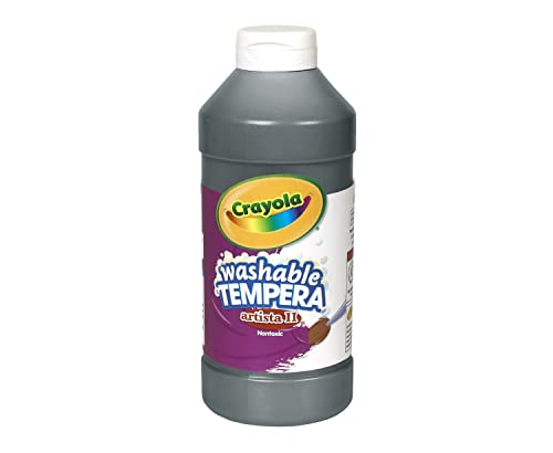 Crayola Artista II Washable Tempera Paint in Black, Painting Supplies, 16oz