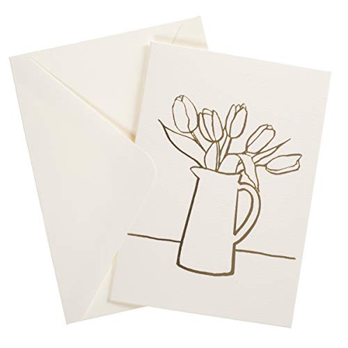 Graphique Boxed Cards, Simple Floral – Includes 16 Cards with Matching Envelopes and Storage Box, Cute Stationery Made on Durable Cardstock, Cards Measure 4” x 5.625