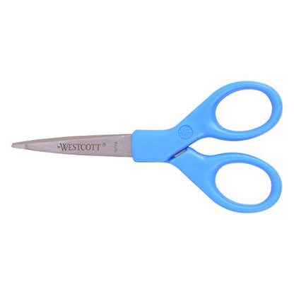 Wescott All Purpose Preferred Stainless Steel Scissors, 5", Blue