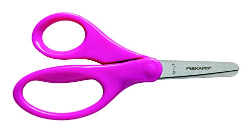 Fiskars 5" Blunt-Tip Scissors for Kids 4-7 - Scissors for School or Crafting - Back to School Supplies - Color May Vary