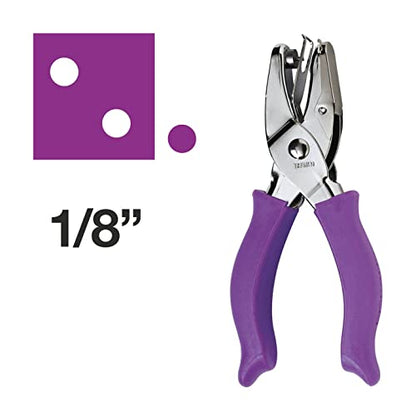 Fiskars 23517097J Circle Hand Punch, 1/8 Inch, Purple , Pink