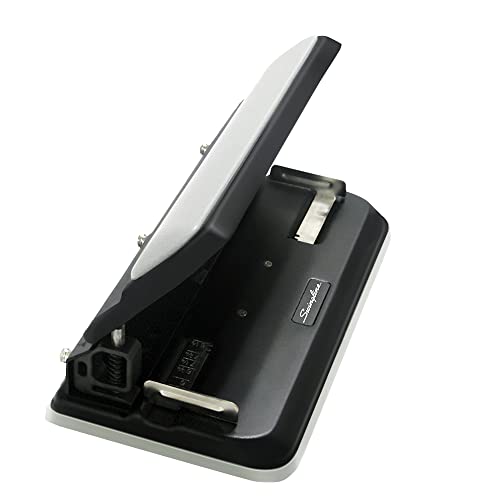 Swingline 2-7 Hole Punch, Adjustable, Heavy Duty Hole Puncher, Easy Touch, 32 Sheet Punch Capacity, Black/Gray (74300)