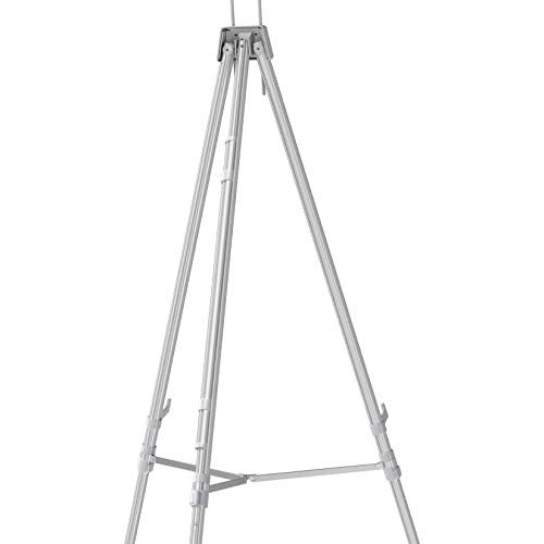 Quartet Easel, Aluminum, Heavy-Duty, Telescoping, 66" Max. Height, Supports 45 Lbs, Silver (55EX)