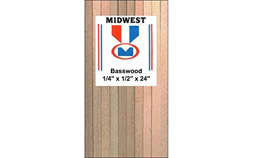 SAUNDERS Midwest LLC 4069 0.25" x 0.5" x 24" Basswood, Multicolor