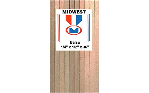 Balsa Wood Strip 36 Inch -1/4 Inch X1/2 Inch