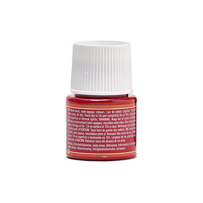 Pebeo 025-024 Ceramic, Enamel Effect Paint, 45 ml Bottle - Cherry Red