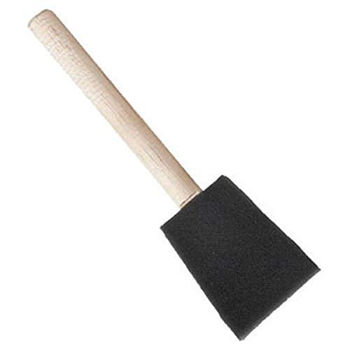 Jen Mfg., Inc. JEN1 Black Jen Brush Sponge on Natural Wood Handle, 1 Inch, 1"