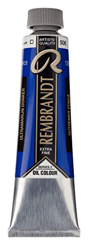 Rembrandt Royal Talens Artists' Oil Color, 40ml Tube, Ultramarine Deep (01055062)