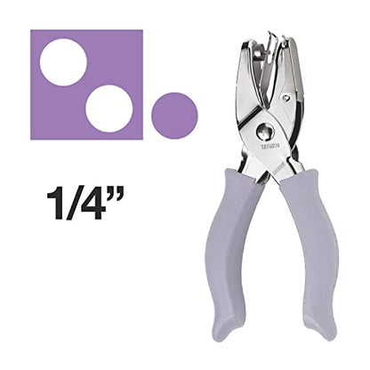 Fiskars 23527097J Circle Hand Punch, 1/4 Inch, Purple