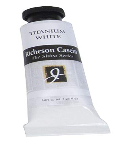 Jack Richeson Artist Casein Colors, 37-Milileter, Titanium White