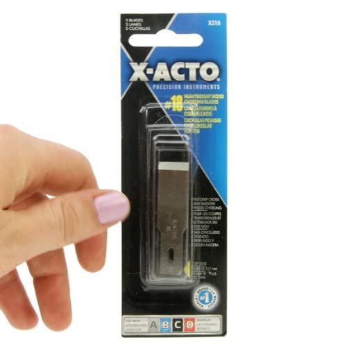 X-Acto H0859#18 Heavyweight Chiseling Blades - Pack. of 5 (SKU X218)