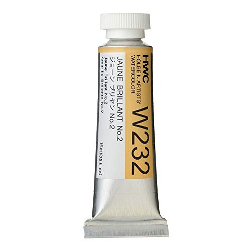 Holbein Artist's Watercolor 15ml Tube (Jaune Brillant No.2) W232