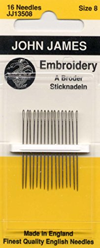 Colonial Needle John James Embroidery Hand Needles Size 8, 16/Pkg