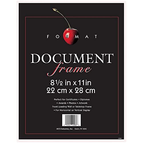 MCS Plastic Format Frame for a 8.5x11" Photograph, Color; White