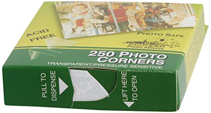 Pioneer PCR-1 Photo Corners Self Adhesive, Clear, 250-Pack,Multicolor