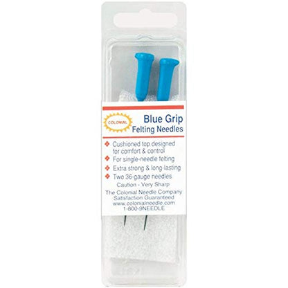 Colonial Needle CNFN36BG Blue Grip Felting Needles, 36, 2-Pack