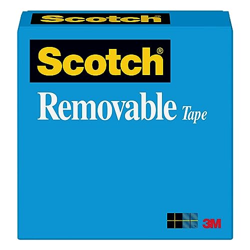 Scotch Removable Tape, 1/2 in x 1,296 in, 1 Box/Pack, Post-it Technology (811)