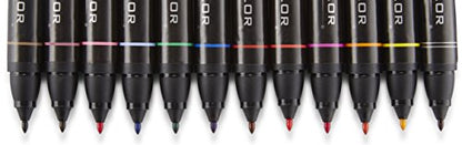 Prismacolor Premier Double-Ended Art Markers, Fine And Chisel Tip, Adult Coloring, 24 Pack