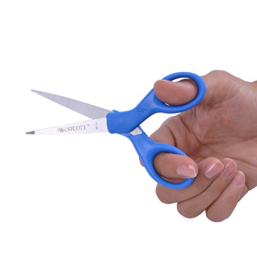 Wescott All Purpose Preferred Stainless Steel Scissors, 5", Blue