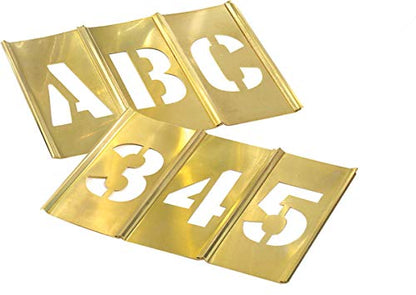 Stencil Set-Letter/Number 2" Brass 92Pcs.