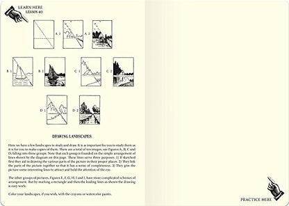 Piccadilly Sketching Made Easy | Guided Sketchbook | Flat-lay Drawing Notebook | Acid & Wood-Free Paper | 200 pages, Model: 9781608634552