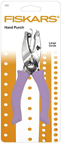 Fiskars 23527097J Circle Hand Punch, 1/4 Inch, Purple