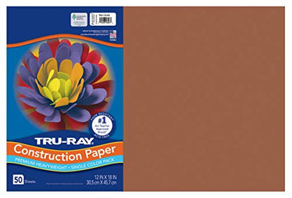 Tru-Ray Construction Paper, Sulphite, 12 x 18, Warm BN, 50 Sheets (PAC103057) Category: Electric Punches