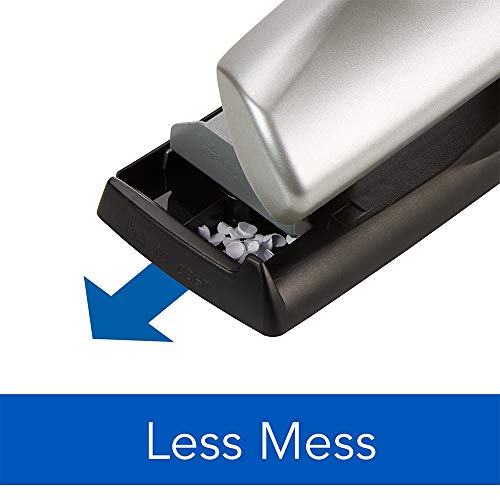 Swingline Desktop Hole Punch, 2-7 Holes Adjustable, 20 Sheet Capacity, Light Touch Low Effort Paper Punch, Black/Silver (74030)