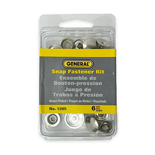 General Tools 1265 Snap Fastener Kit with 6 Fasteners