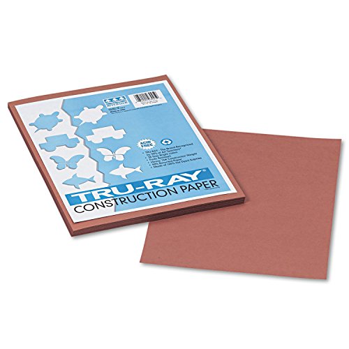 PACON-103031 Tru-Ray Heavyweight Construction Paper, Warm Brown, 9" x 12", 50 Sheets