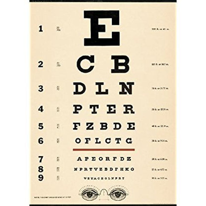 Cavallini & Co. Eye Exam Chart Decorative Decoupage Poster Wrapping Paper Sheet