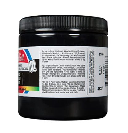 Speedball Acrylic Screen Printing Ink, 8-Ounce, Black