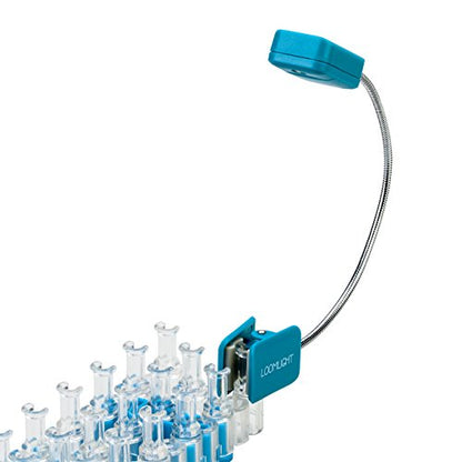 WITHit Clip On Loom Light – Blue – LED Light Specifically Designed to Securely Clip to Sparkle Loom & Other Loom Devices – Adjustable, Lightweight, Portable - Fully Illuminates Loom