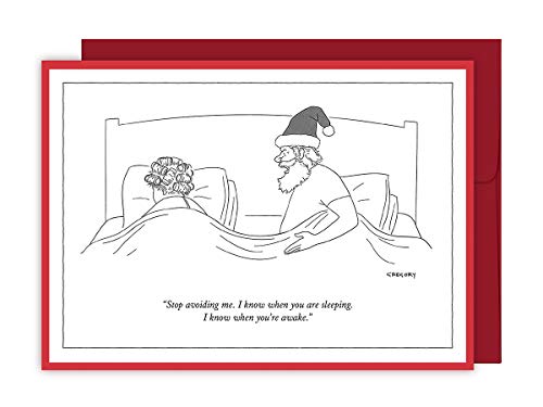 Nelson Line The New Yorker Cartoon Know When You're Awake Holiday Cards (Box of 8)