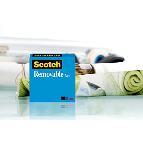 Scotch Removable Tape, 1/2 in x 1,296 in, 1 Box/Pack, Post-it Technology (811)