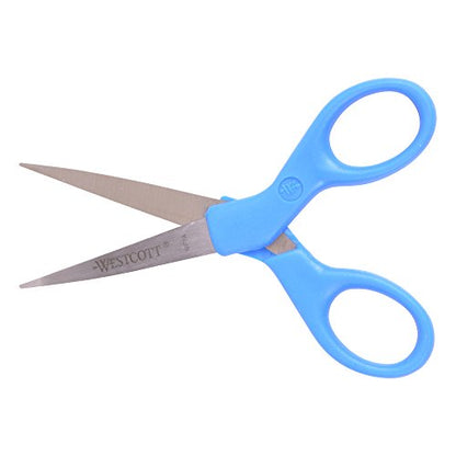 Wescott All Purpose Preferred Stainless Steel Scissors, 5", Blue