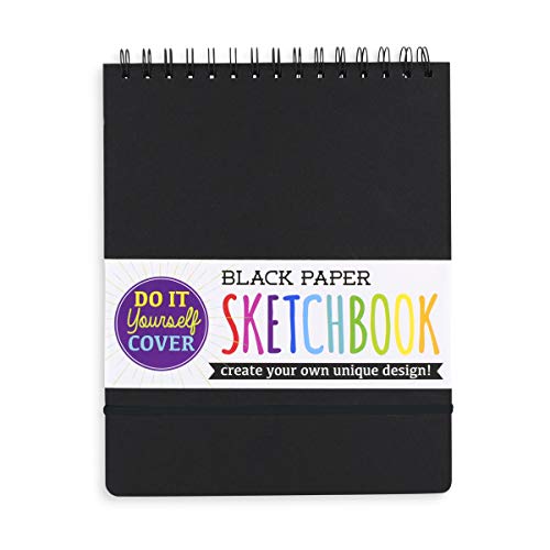 OOLY, DIY Sketchbook, Large, 11" x 8", Black (118-SK-BLK)