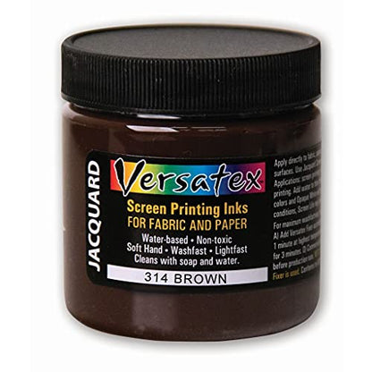 Versatex Print Ink by Jacquard, Semi-Transparent, Water-Based, 4oz Jar, Brown