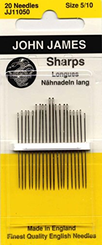 Colonial Needle Sharps Hand Needles-Size 5/10 20/Pkg