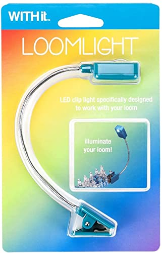 WITHit Clip On Loom Light – Blue – LED Light Specifically Designed to Securely Clip to Sparkle Loom & Other Loom Devices – Adjustable, Lightweight, Portable - Fully Illuminates Loom